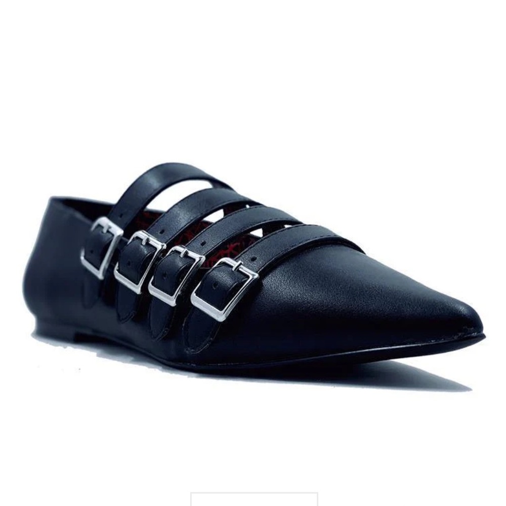 Strange Cvlt Black Coven Flats size 10
